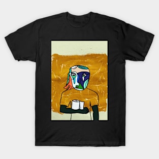 Abstract Expressionist MaleMask NFT with FreakEye Color and FreakItem T-Shirt